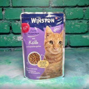 پوچ وینستون آلمان کیفیت بسیار بالا با طعم گوساله(همراه با تکه های گوشت)