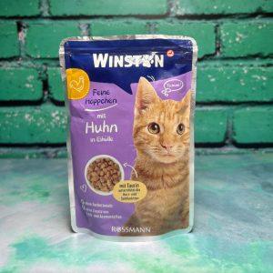 پوچ وینستون آلمان کیفیت بسیار بالا با طعم مرغ(همراه با تکه های گوشت)