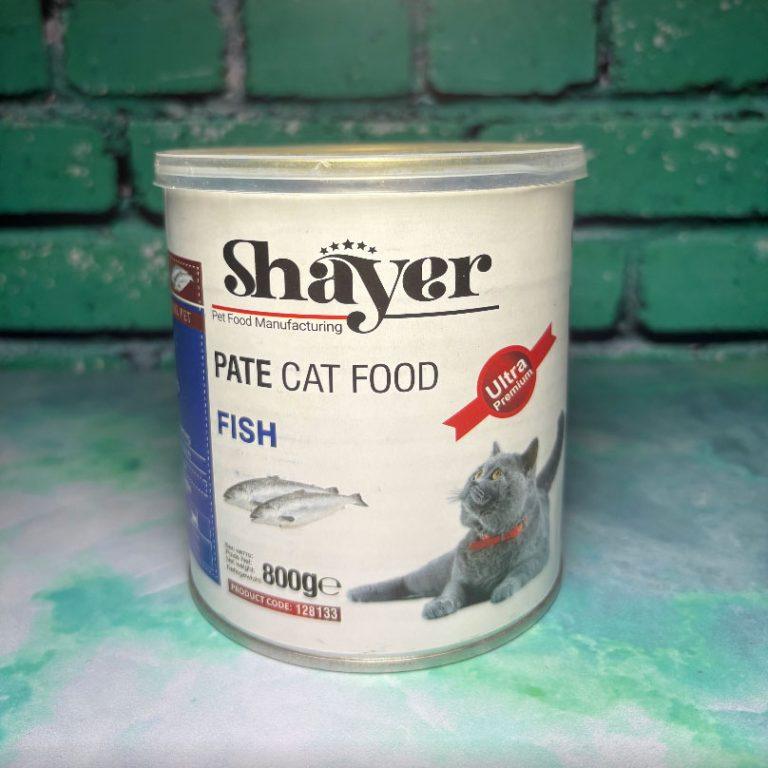کنسرو ۸۰۰ گرم شایر پاته گربه (خمیری) با طعم ماهی