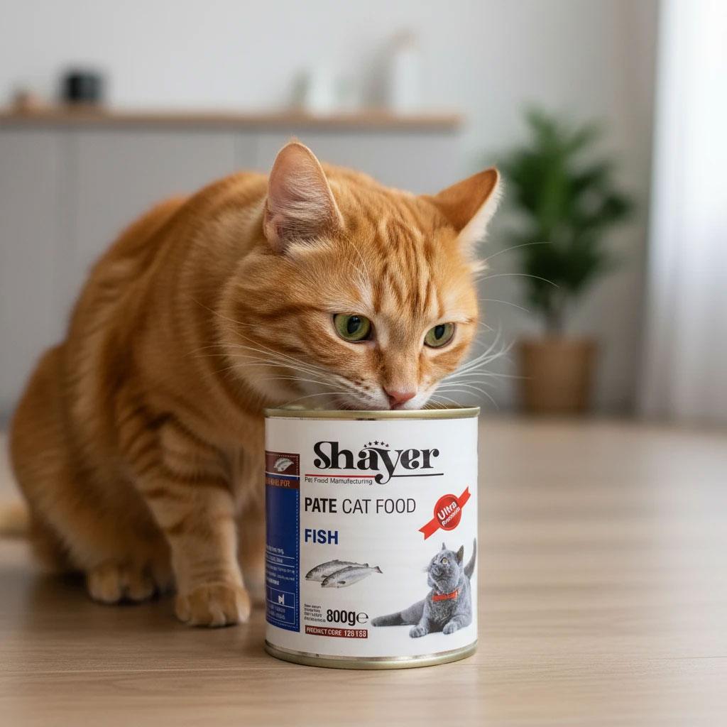 کنسرو ۸۰۰ گرم شایر پاته گربه (خمیری) با طعم ماهی