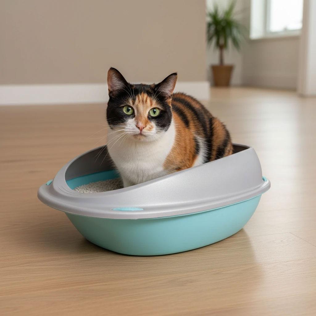 ظرف خاک گربه لبه دار برای نریختن خاک کیفیت مسترA