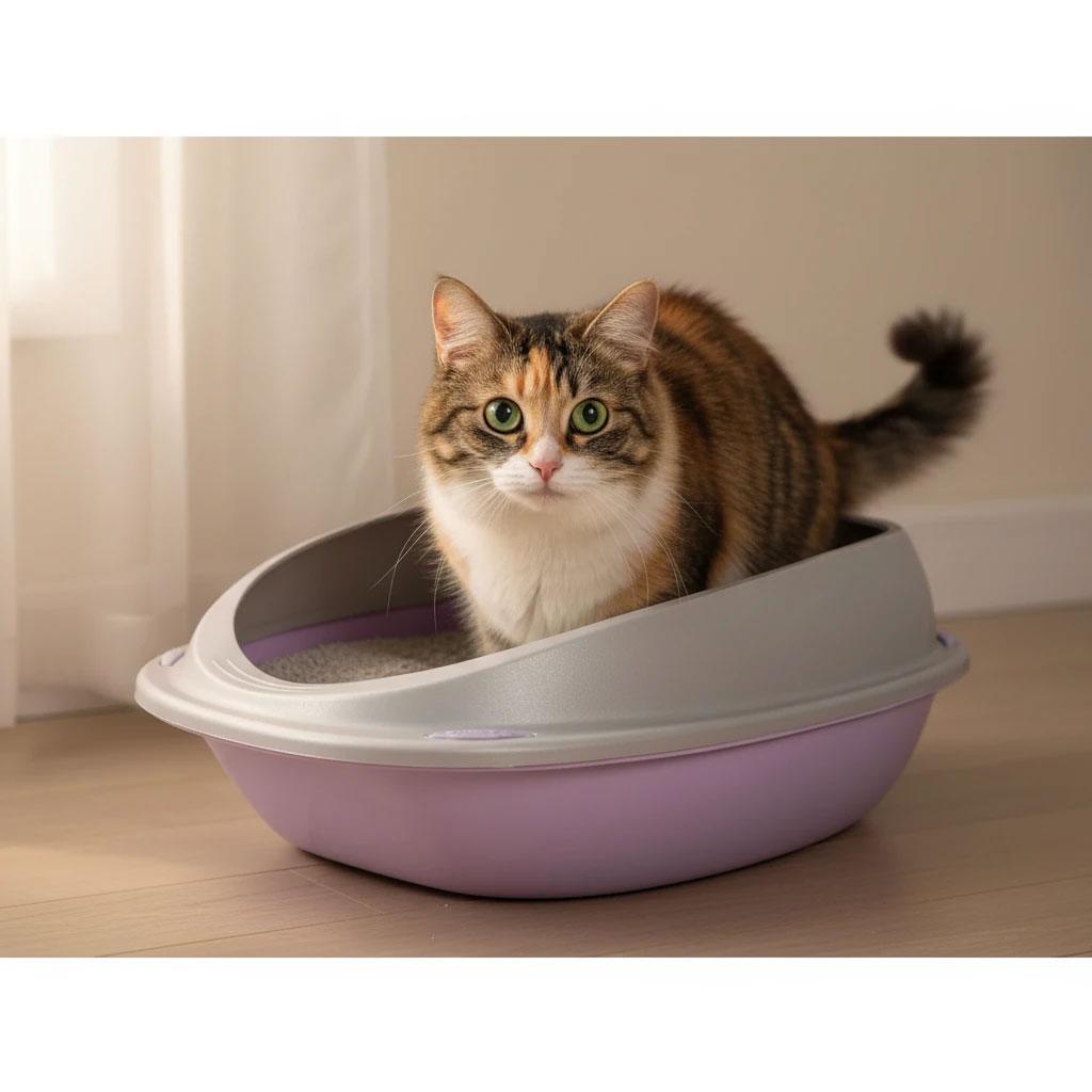 ظرف خاک گربه لبه دار برای نریختن خاک کیفیت مسترA