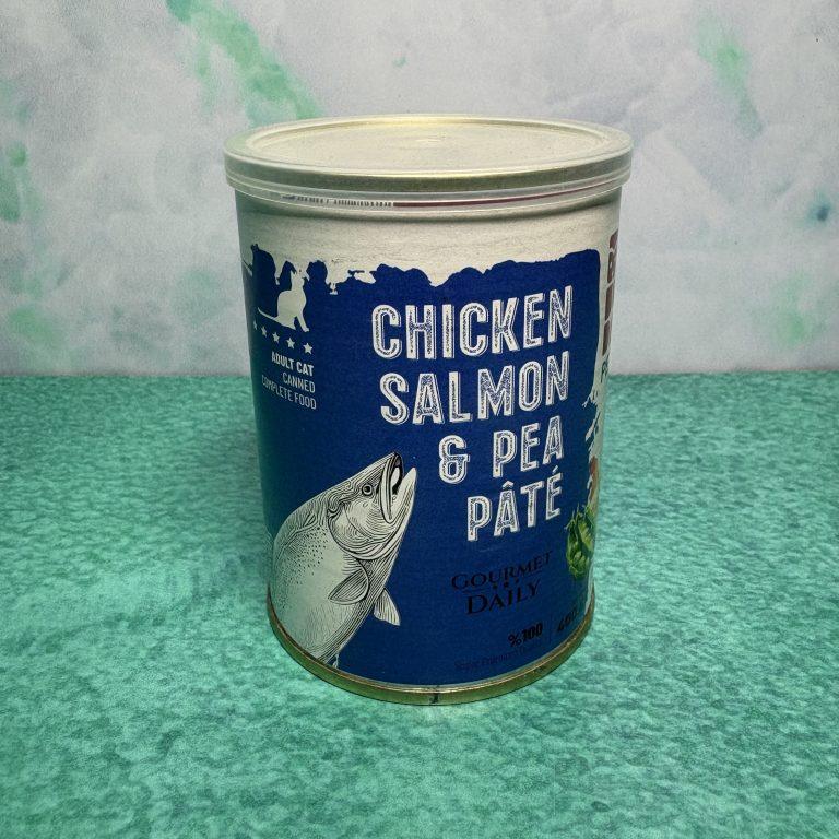 کنسرو ۴۰۰ گرم dps پاته گربه (خمیری) با طعم میکس ماهی و‌مرغ ونخودفرنگی