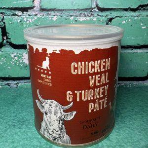 کنسرو ۸۰۰ گرم dps پاته گربه (خمیری) با طعم گوشت قرمز و مرغ و بوقلمون