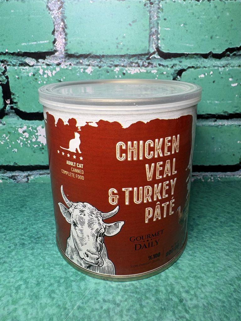 کنسرو ۸۰۰ گرم dps پاته گربه (خمیری) با طعم گوشت قرمز و مرغ و بوقلمون